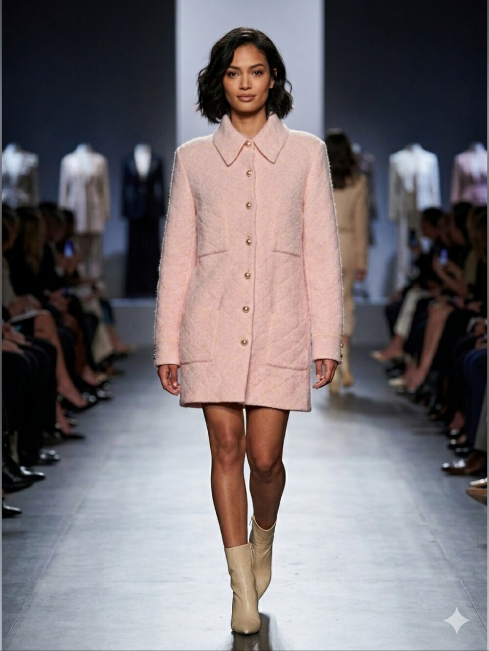 CHANEL Matelassé Pink Beige Cashmere Silk Knit Cardigan Jacket FR 38/US 6 2015